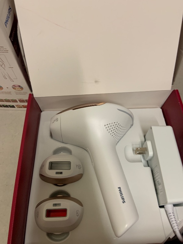 Photo 1 of Philips Lumea 8000 Series IPL Hair Removal Device, Permanent Laser Hair Reduction for Women & Men, Easy and Comfortable Use at Home, SenseIQ, 3 Attachments for Body, Face, Intimate, BRI937/03