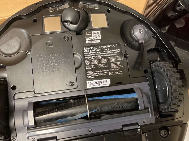 Photo 1 of Shark RV2610WA AI Ultra 2in1 Robot Vacuum & Mop with Sonic Mopping, Matrix Clean, Home Mapping, HEPA Bagless Self Empty Base, CleanEdge Technology, for Pet Hair, WiFi, Black/Silver (Renewed)