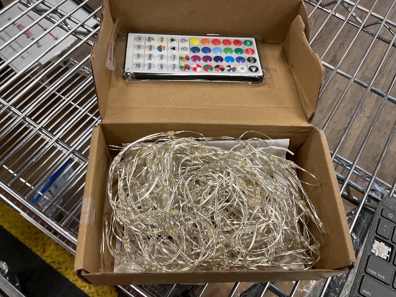 Photo 1 of 100FT 300LEDs Fairy Lights Plug in, 30V 24 RGB Colors+Warm White Color Changing Twinkle Lights, 150 Lighting Modes Timer IP44 Waterproof String Light with Remote for Indoor Outdoor Festival DIY Decor