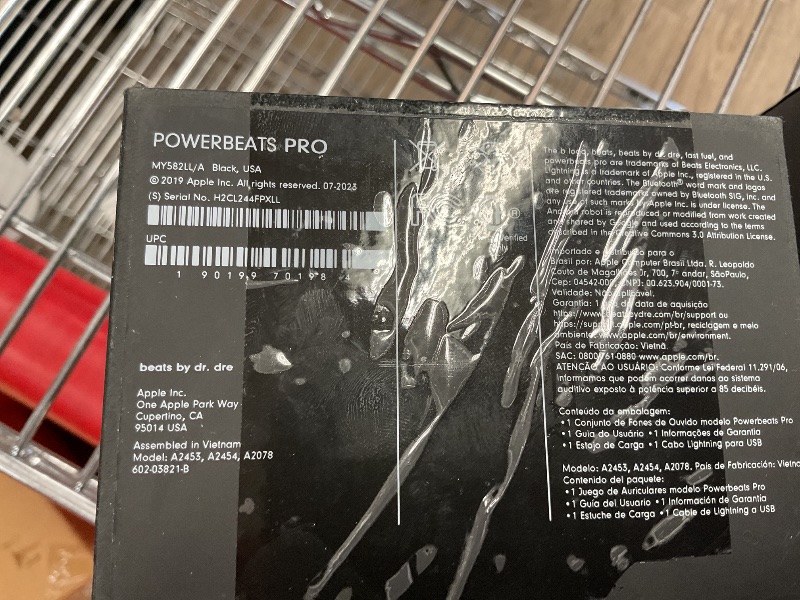 Photo 1 of Beats Powerbeats Pro Wireless Earbuds - Apple H1 Headphone Chip, Class 1 Bluetooth Headphones, 9 Hours of Listening Time, Sweat Resistant, Built-in Microphone - Black