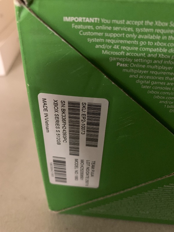 Photo 1 of Xbox Series S - All Digital Gaming Console - 512GB SSD - Includes Wireless Controller - 120FPS (Renewed Premium) *SEALED*