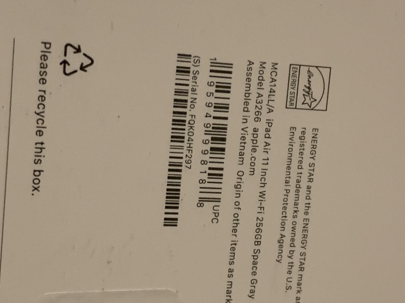 Photo 1 of Apple iPad Air 11-inch with M3 chip Built for Apple Intelligence, Liquid Retina Display, 256GB, 12MP Front/Back Camera, Wi-Fi 6E, Touch ID, All-Day Battery Life — Space Gray *SEALED* 