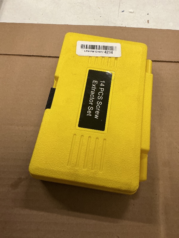 Photo 1 of 14-Pieces Screw Extractor and Left-Hand Drill Bit Set, Easy Out Broken Bolt Remover Reverse Cobalt HSS Steel Drill Kit, Ez Out Stripped, Rounded-Off, Damaged Bolts, Screws&Studs Removal Tool(Yellow)