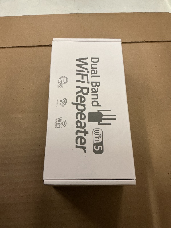 Photo 1 of 1200Mbps Dual Band 5GHz/2.4GHz WiFi Extender, WiFi Extender Signal Booster, 12880 Sq.Ft Coverage, 105-Device Support, Setup for Home & Outdoor Use