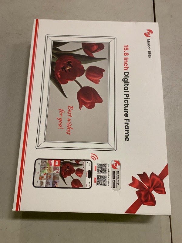 Photo 1 of BIGASUO Digital Picture Frame Frameo 15.6" WiFi Electronic Photo Frames Large with 64GB Memory 1920x1080 IPS FHD Touch Screen Share Moments Instantly Anywhere Photo Gifts for Parents and Grandparents