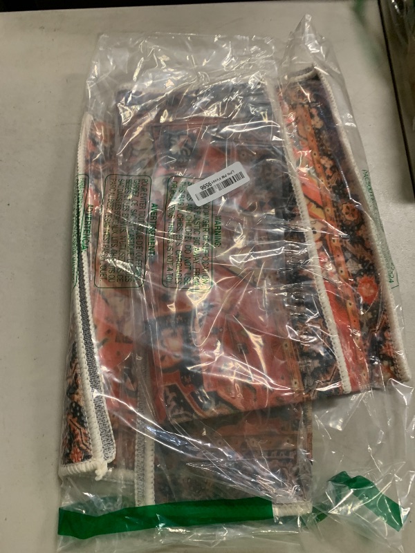 Photo 1 of 2 Pcs Area Rugs 18" x 30" Washable Non Slip Retro Floor Mat Area Rug Absorbent Entrance Rug Distressed Front Door Mat,Welcome Mats Entryway Rug Doormats for Kitchen (Multi Color)