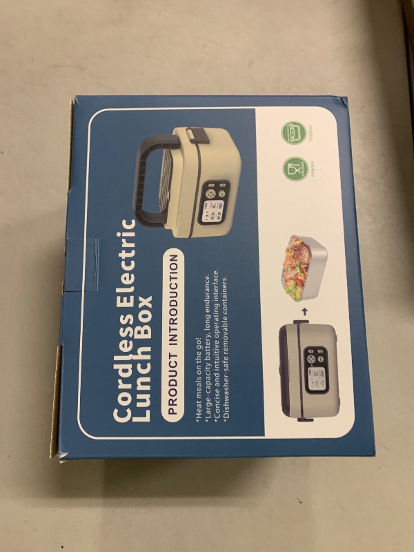 Photo 1 of Cordless Electric Lunch Box for Adults, [24,000 mAh, 6.3 Cups], 100W Heated Lunch Box for Men with Scheduled Heating and Memory, Max 212°F, Leakproof Food Warmer for Blue-Collar, Truck, Office, Picnic