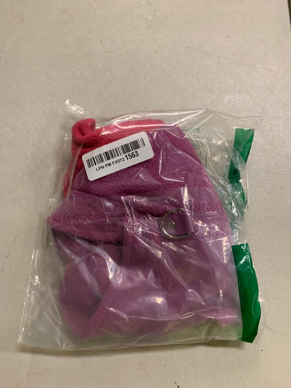 Photo 1 of 2 Pieces Fleece Dog Sweater Vest Winter Warm Dog Clothes for Small Dogs Male Female Fall Pullover Puppy Clothes with D-Ring Soft Puppy Sweater Cold Weather Doggie Coat Outfit (Rose,Purple, Medium)