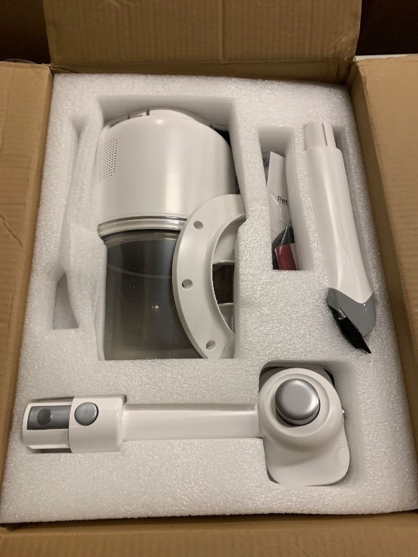 Photo 1 of Simple Way Dog Vacuum Grooming Kit for Shedding: Professional Hair Clippers Pet Groomer - Strong Suction Cleaner Deshedding Tool Fur Brush Attachment Trimmer for Home Cat (Pale White)