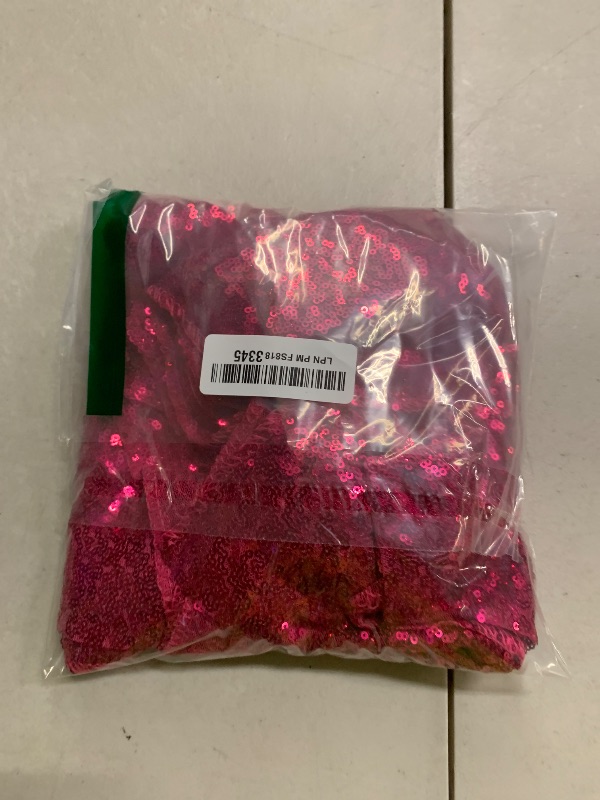 Photo 1 of 2 Packs 12 x 72 inches Hot Pink Sequin Table Runner, Glitter Fuchsia Runner for Birthday Party Supplies Decorations Wedding Bachelorette Holiday Celebration Bridal Shower Baby Shower