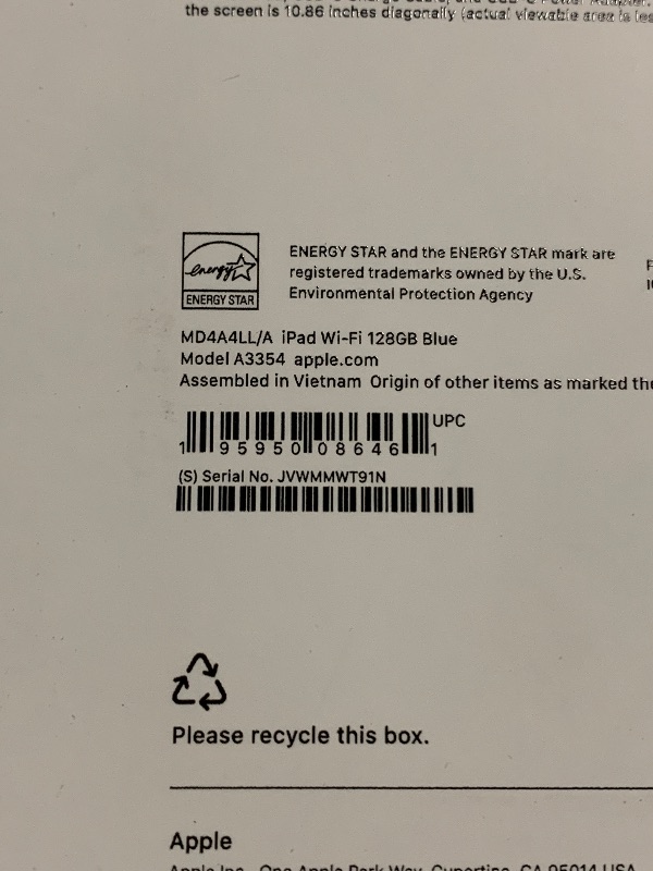 Photo 1 of Apple iPad 11-inch: A16 chip, 11-inch Model, Liquid Retina Display, 128GB, Wi-Fi 6, 12MP Front/12MP Back Camera, Touch ID, All-Day Battery Life — Blue