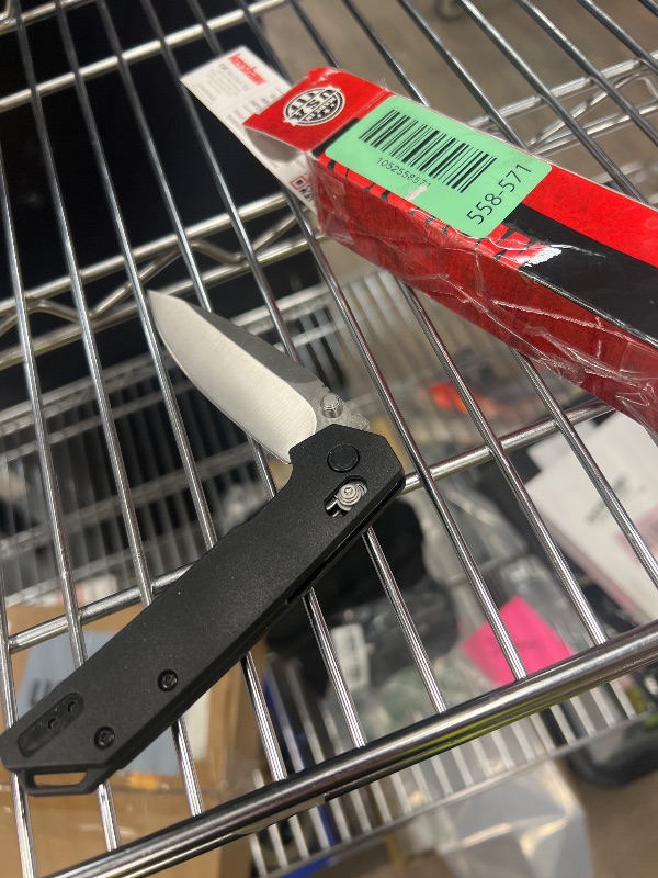 Photo 1 of Kershaw Bel Air Pocket Knife, Olive Design, 3.05 Inch Stainless Steel Clip Point Blade, EDC with Assisted Opening, Reversible Carry, USA Made, Everyday Carry Pocket Knife for Men and Women