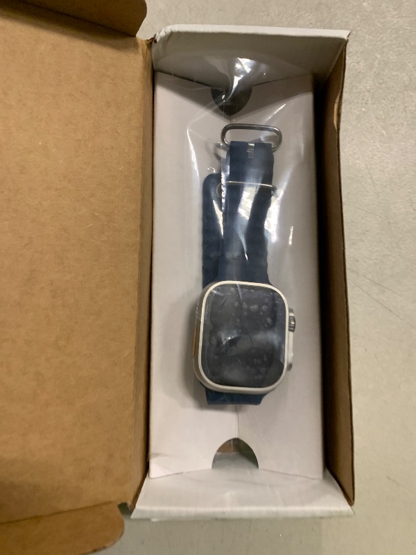 Photo 1 of Apple Watch Ultra 2 [GPS + Cellular, 49mm] - Titanium Case with Blue Ocean Band, One Size (Renewed)