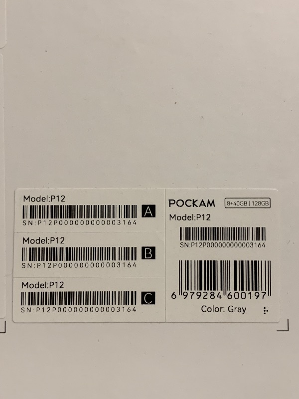 Photo 1 of POCKAM P12 2026 Latest Android 16 Tablet, 120Hz 2.4K Android Tablet 12 Inch, Octa-Core Gaming Tablet with 48GB+128GB/2TB,10000mAh, Gemini AI, 13MP+8MP, Widevine L1, Tablet with Keyboard, Pen, Gray