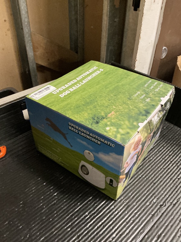 Photo 1 of Mloowa Automatic Ball Launcher for Dogs ?The Upgraded Ball Thrower Adjustable Distance 20-45ft Including 6 PCS 2.3-inch Sized ETPU Balls, Interactive Dog Toys Suitable for Small to Medium Sized Dogs