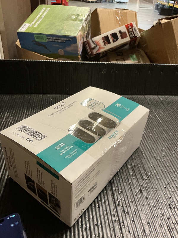 Photo 1 of Arlo Essential Security Camera Wireless Outdoor 2K (3rd Gen, 2025 Release) - Battery Power, Person Recognition, Package Detection, Animated Preview, 1-Month Trial of Secure Plan, 3 Cam, White