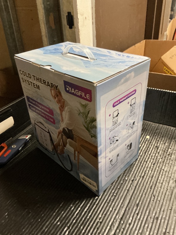 Photo 1 of Cold Therapy Machine with Programmable Timer, Portable Ice Therapy Machine System for Knee, Cold Therapy Unit for Long-Term Relief and Recovery, w/Compression Pad for Shoulder, Hip and Ankle (White)
