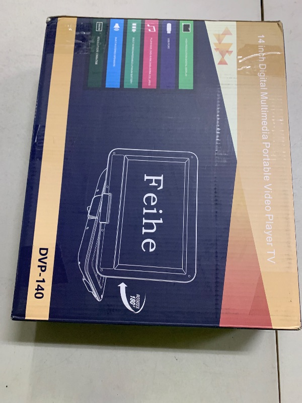 Photo 1 of Feihe 16.5" Portable TV/DVD Player Combo with 14.0" Large HD Swivel Screen and Digital TV ATSC Tuner/HDMI/USB/AV/Audio, Built-in Battery, Dual High Volume Stereo Speakers