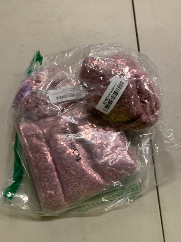 Photo 1 of 6 Pack Pink Valentine's Day Sequin Table Runner Table Cloths 12" x 70" Sparkle Table Runner for Baby Bridal Shower Wedding Birthday Party Table Decor (Pink)