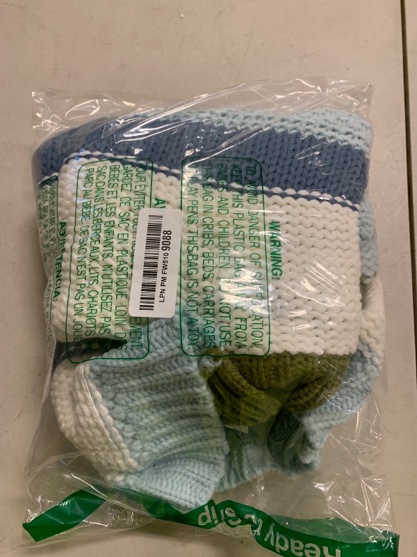 Photo 1 of Saodimallsu Womens Striped Chunky Cardigan Sweaters Button Up Fall Trendy Color Block Long Sleeve Knit Sweater Coats Blue