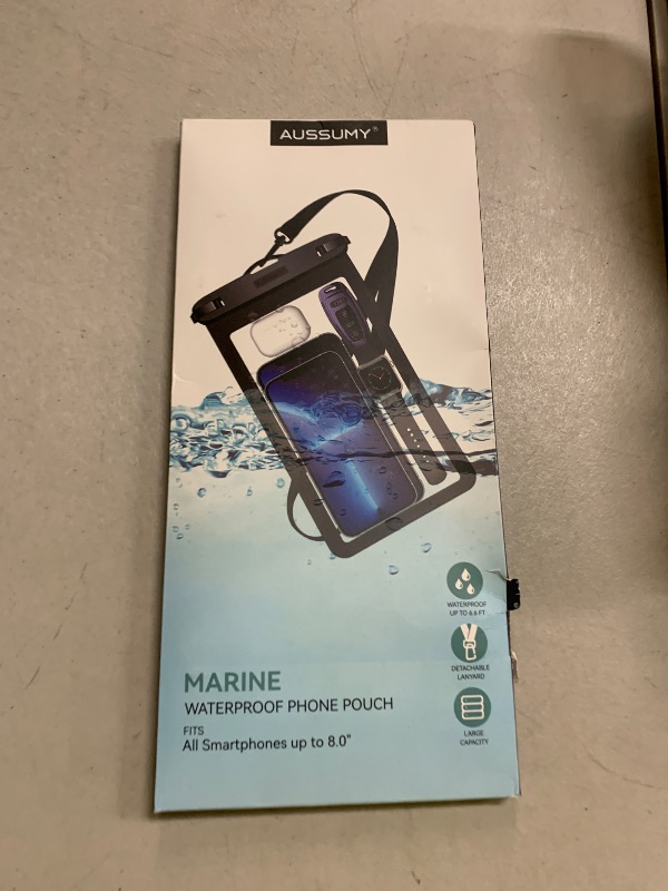 Photo 1 of 4 Pack 10.5“ Large Waterproof Phone Pouch - Underwater Clear Cell Holder - Universal Water Proof Dry Bag with Neck Lanyard for iPhone 16 Pro Max Samsung Galaxy with Heavy Case for Beach Swimming Pool