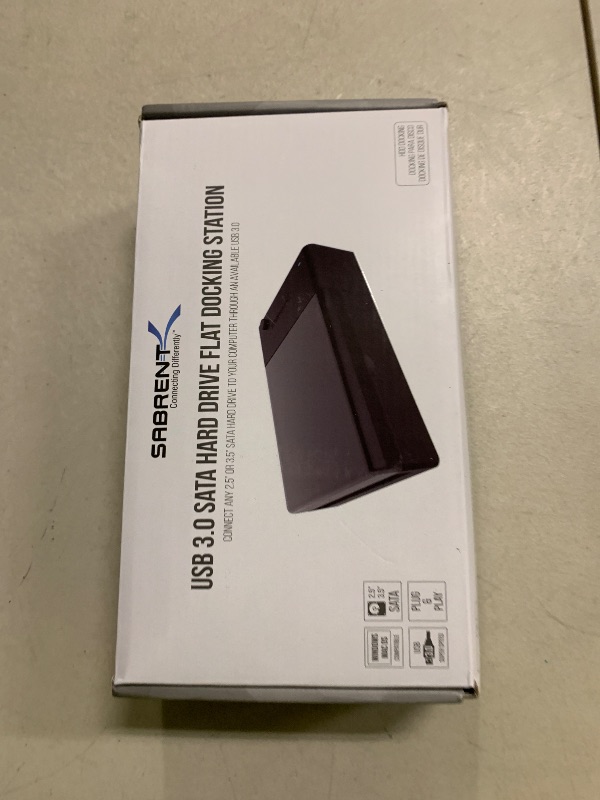 Photo 1 of SABRENT USB 3.0 to SATA External Hard Drive Lay-Flat Docking Station for 2.5 or 3.5in HDD, SSD [Support UASP] (EC-DFLT)