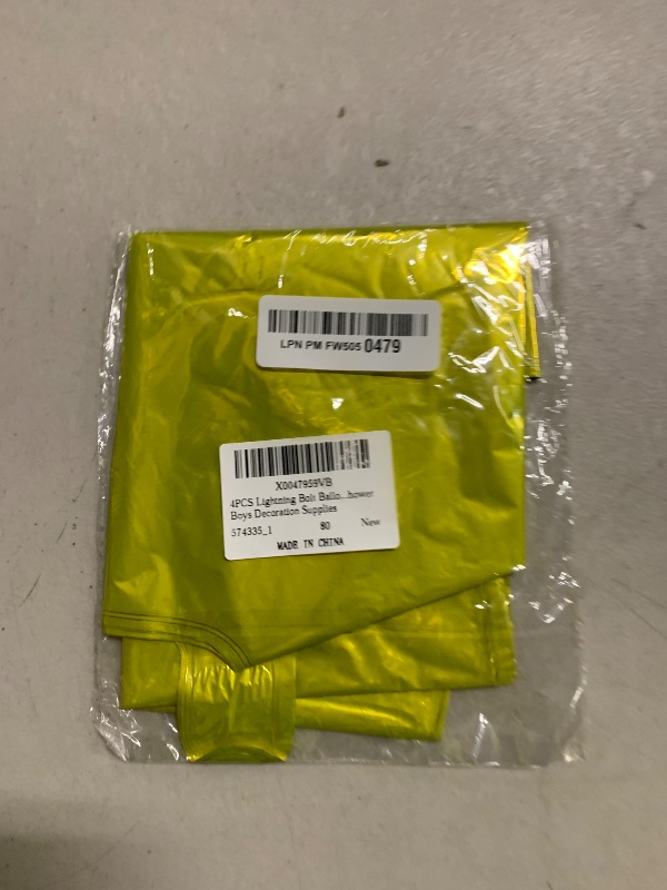 Photo 1 of 4PCS Lightning Bolt Balloon 34inch Yellow Lightning Bolt Foil Party Balloons Large Flash Balloons Foil Lightning Bolt Shape Balloons For Birthday Party Wedding Baby Shower Boys Decoration Supplies