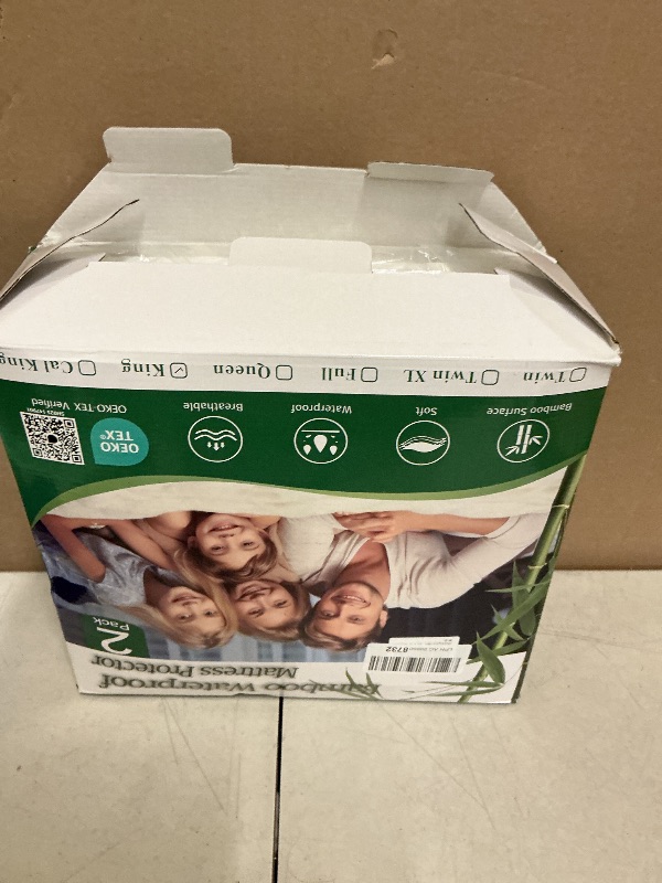 Photo 1 of 2 Pack King Size 100% Waterproof Mattress Protector, Premium Viscose Made from Bamboo 3D Air Fabric Mattress Pad Cover Ultra Soft Breathable, Noiseless Washable, 8"-21" Deep Pocket