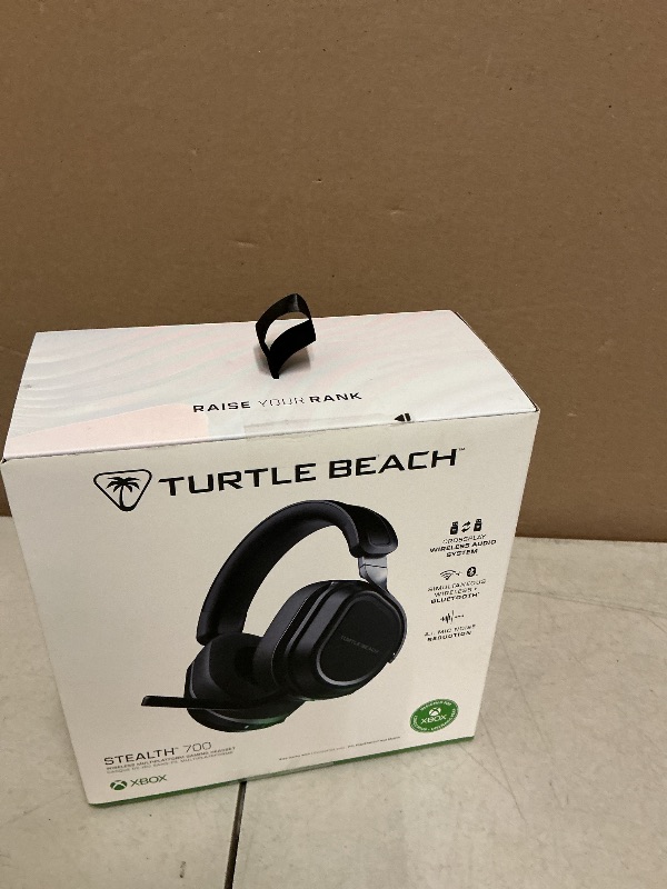 Photo 1 of Turtle Beach Stealth 700 Gen 3 Wireless Multiplatform Amplified Gaming Headset for Xbox Series X|S, Xbox One, PC, PS5, Mobile – 60mm Drivers, AI Noise-Cancelling Mic, Bluetooth, 80-Hr Battery – Black