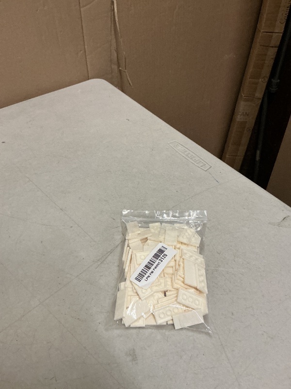 Photo 1 of 100 Piece White Building Tiles Bulk Assortment Pack, 2x4 Tiles Accessories for Building, Compatible with Lego Parts and Pieces