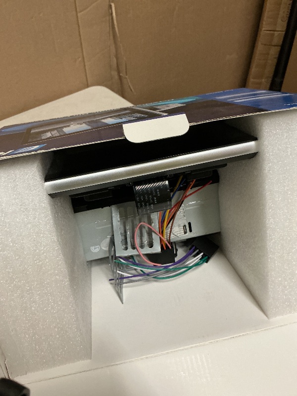 Photo 1 of 10.1 inch Single Din Car Stereo with CarPlay and Android Auto, 10 inch Touch Screen Radio with Mirror Link/1080P/EQ Audio/SWC/Bluetooth +Backup Camera+MIC