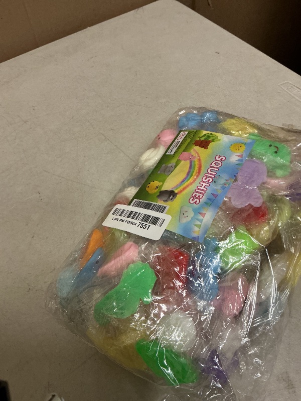 Photo 1 of 100 Pack Squishies Toys, Tiny Mochi Squishy Fidget Toys Random Bulk Party Favors for Kids 4- 8 8-12 Goodie Bag Pinata Stocking Stuffers Classroom Prizes Treasure Box Egg Fillers Girls