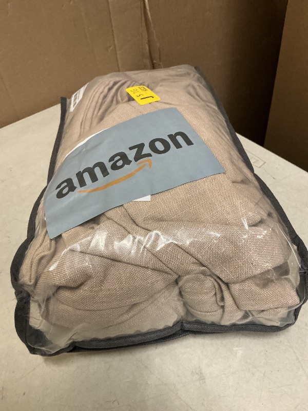 Photo 1 of Pinch Pleated Linen Curtains 102 Inches Long 2 Panels Set for Living Room Bedroom Farmhouse Burlap Back Tab Pinch Pleat Drapes Ceiling Floor Window Curtains 102 Inch Length Gray Beige Tan Neutral