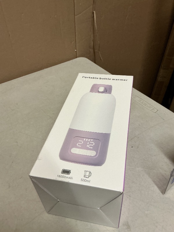 Photo 1 of Qyvorae Portable Bottle Warmer for Travel, 17 oz Large Capacity & 16000mAh Extended Battery Life, 8 Temp Contorl, Breastmilk/Formula/Water/Milk 2Min Fast Warmer Heating, Ideal for Travel, Outdoor