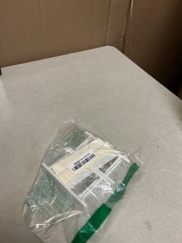 Photo 1 of 4 Pack Plastic Siding Closet Door Floor Guide, Universal Fit for 1-3/8" Width Doors, Keep Sliding Door Stable with Screws in Two Sizes, Solutions for Home Closet Door Track, White