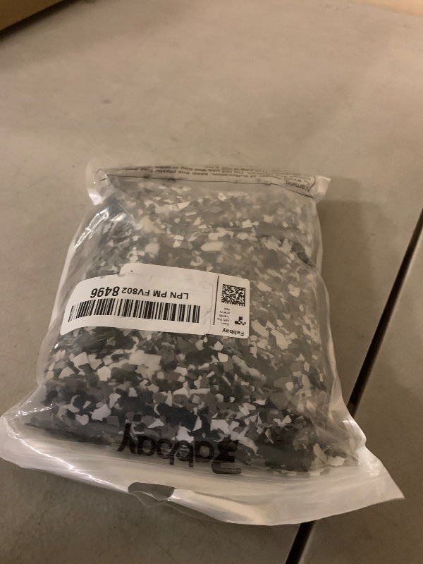 Photo 1 of 330 G/ 0.72 lb Blend Decorative Color Chips Epoxy Flakes for Garage Floor Blend Concrete Coatings Paint Chips for Wall Interior Exterior Basement(Black, White, Gray)