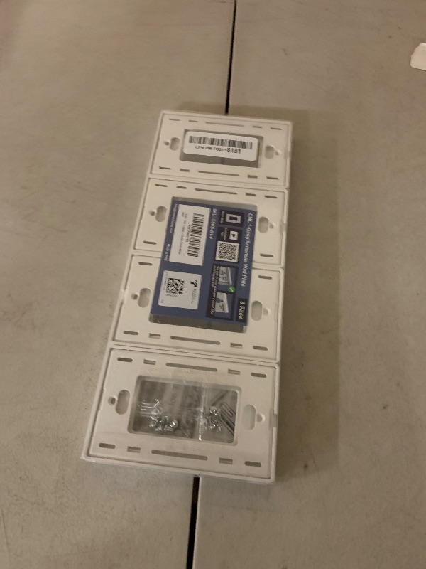 Photo 1 of CML Decorator Screwless Wall Plate, 1-Gang Receptacle Outlet Cover, 8 Pack Hidden Screw Smooth Face Switch Plates, Standard Size 2.91"x4.68", UL Listed, White