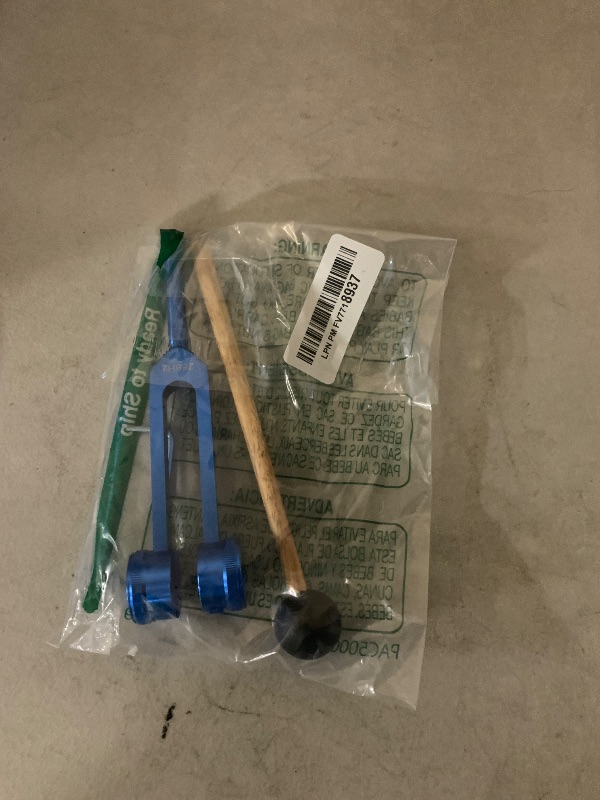 Photo 1 of 128Hz Tuning Forks for Healing with Reflex Hammer Chakras, Stainless Steel Medical Grade Tuning Fork Instrument with Fixed Weights for Sound Therapy