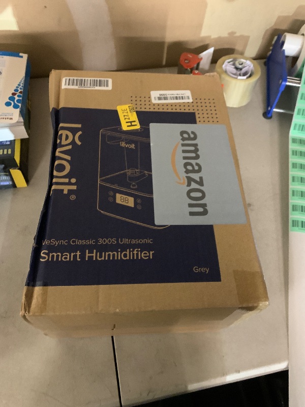 Photo 1 of LEVOIT Humidifiers for Bedroom Large Room Home, (6L) Cool Mist Top Fill Essential Oil Diffuser for Baby & Plants, Smart App & Voice Control, Rapid Humidification & Auto Mode - Quiet Sleep Mode, Gray