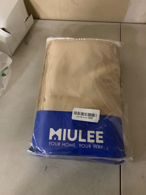 Photo 1 of MIULEE Back Tab Beige Curtains 120 Inch Long 2 Panels Set for Living Room Bedroom, Cream Rod Pocket/Pinch Pleated Light Blocking Extra Long Thermal Insulated Room Darkening Blackout Curtains/Drapes