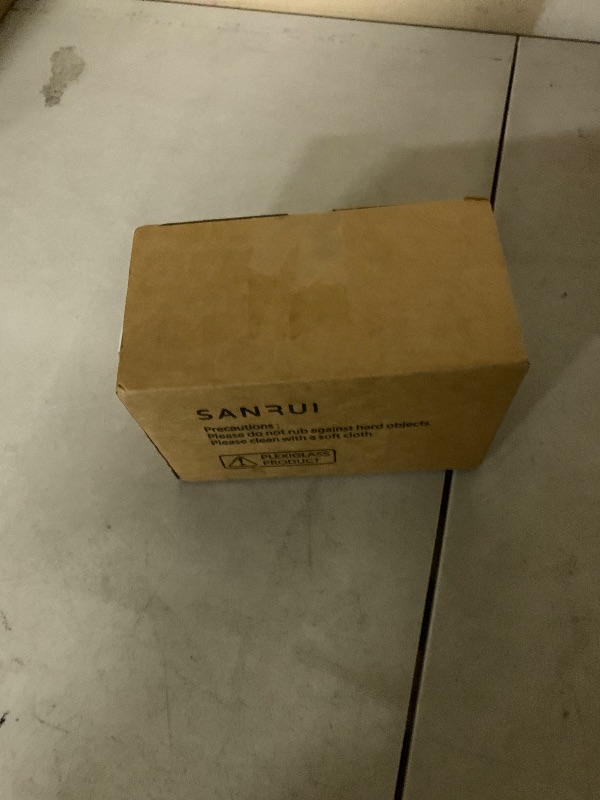 Photo 1 of SANRUI Acrylic Mail Organizer, 2-Slot Clear Paper Letter Sorter Mini Desk Organizer, Sleek Office Desk File Holder for Mail, Bills, Notebooks 6.7"x3.5"x3.8"