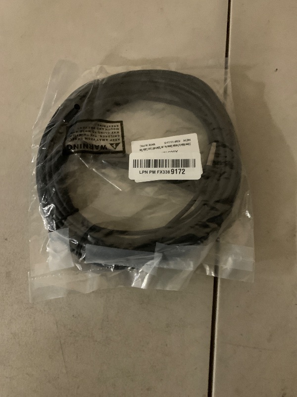 Photo 1 of 25ft 3.5mm Male to Female Auxiliary Audio Stereo Cable Extension - Gold Plated Connectors, Hi-Fi Sound, Black (with 5 pcs Cable Ties)