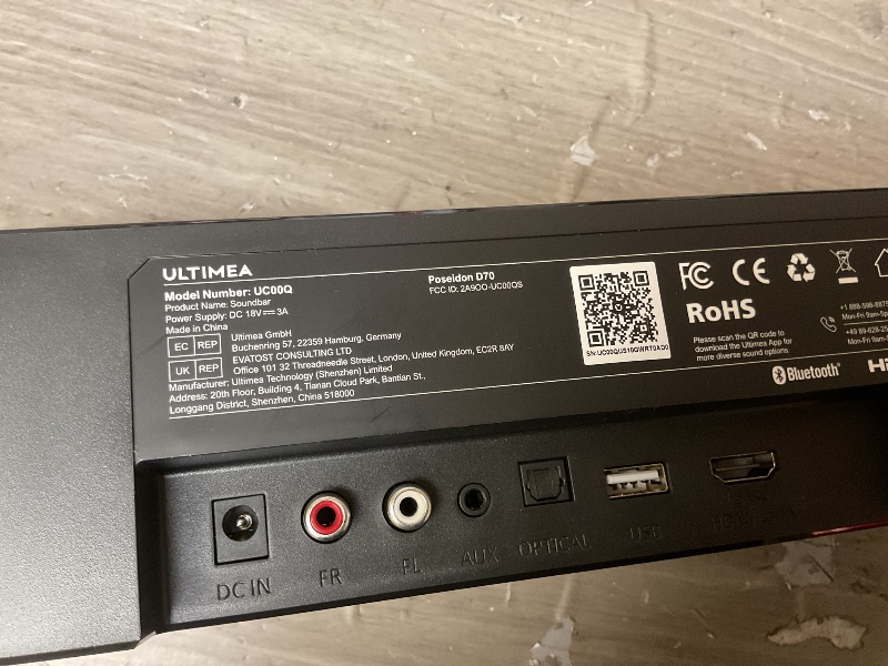 Photo 1 of ULTIMEA 7.1ch Sound Bar with Dolby Atmos, Surround Sound System for TV with 4 Surround Speakers, Sound Bar for Smart TV with App Control, Soundbar with Subwoofer for Home Theater, HDMI eARC, Aura A60