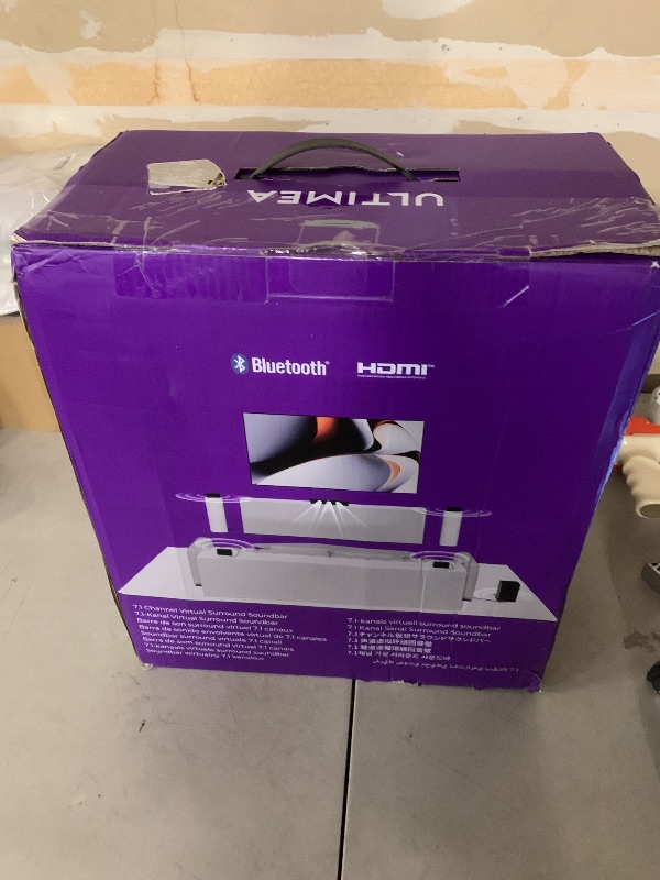 Photo 1 of ULTIMEA 7.1ch Sound Bar with Dolby Atmos, Surround Sound System for TV with 4 Surround Speakers, Sound Bar for Smart TV with App Control, Soundbar with Subwoofer for Home Theater, HDMI eARC, Aura A60