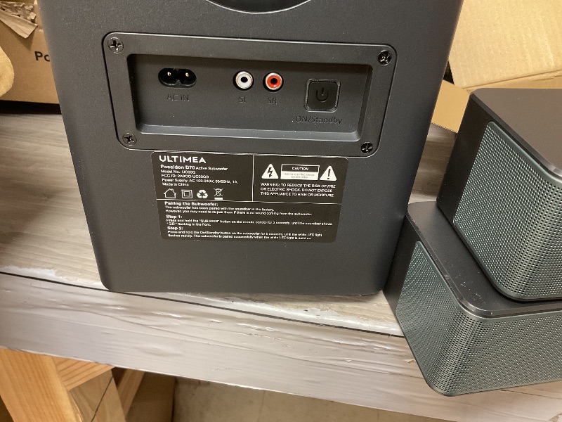 Photo 1 of ULTIMEA 7.1ch Sound Bar with Dolby Atmos, Surround Sound System for TV with 4 Surround Speakers, Sound Bar for Smart TV with App Control, Soundbar with Subwoofer for Home Theater, HDMI eARC, Aura A60