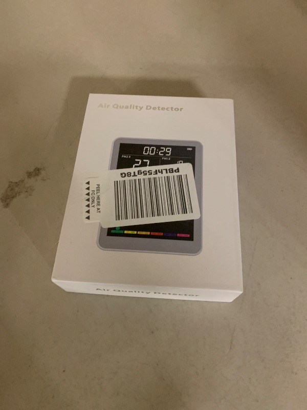 Photo 1 of Professional Indoor Air Quality Monitor with AQI, Portable Real-Time Detector for Home Cars Plants and Pets (Taupe Black)