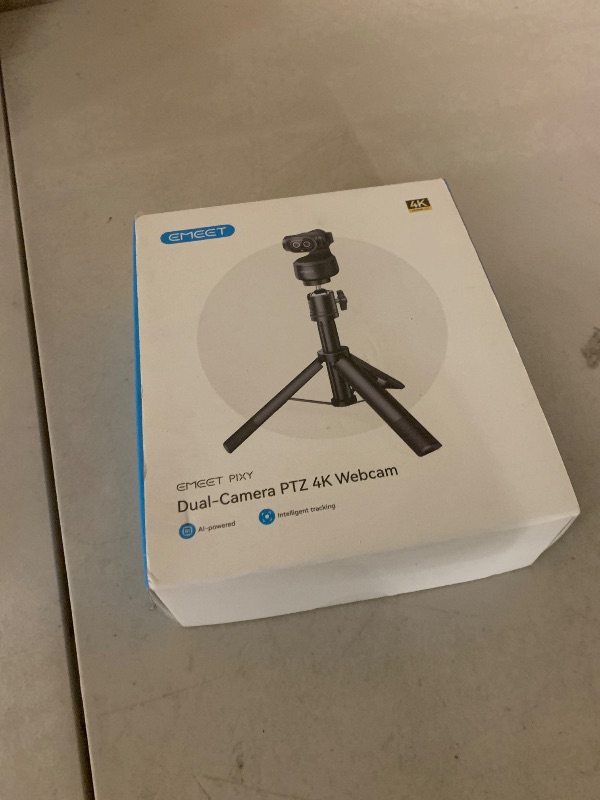 Photo 1 of EMEET PIXY Dual-Camera AI-Powered PTZ Camera 4K with Tripod, AI Tracking, PDAF&AI Autofocus 0.2s, 1/2.55'' Sony Sensor, 3 Mics, Presets, 4K Webcam for Streaming, OBS/Twitch/Switch 2 Compatible