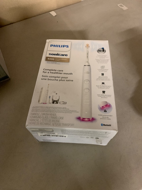 Photo 1 of Philips Sonicare DiamondClean Smart 9300 Electric Toothbrush, Sonic Toothbrush with App, Pressure Sensor, Brush Head Detection, 4 Brushing Modes and 3 Intensity Levels, White, Model HX9903/05