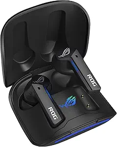 Photo 1 of ASUS ROG Cetra True Wireless Gaming Earbuds – Bluetooth, Low-Latency, ANC Noise Cancelling, Touch Control, IPX4 Water Resistant, 27Hr Battery, Wireless Charging, for PC, Mobile, Switch, Ally/X - Black
