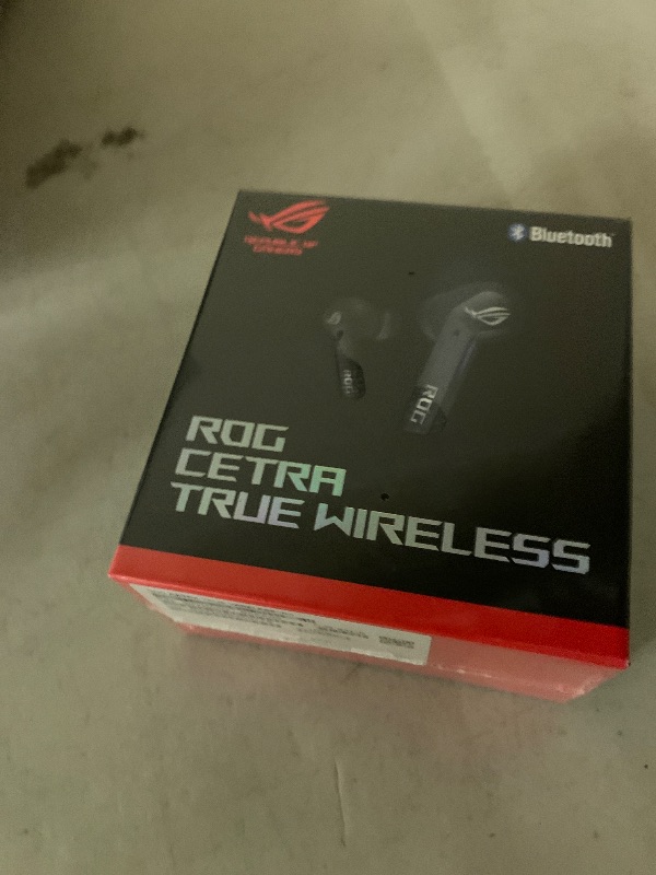 Photo 1 of ASUS ROG Cetra True Wireless Gaming Earbuds – Bluetooth, Low-Latency, ANC Noise Cancelling, Touch Control, IPX4 Water Resistant, 27Hr Battery, Wireless Charging, for PC, Mobile, Switch, Ally/X - Black
